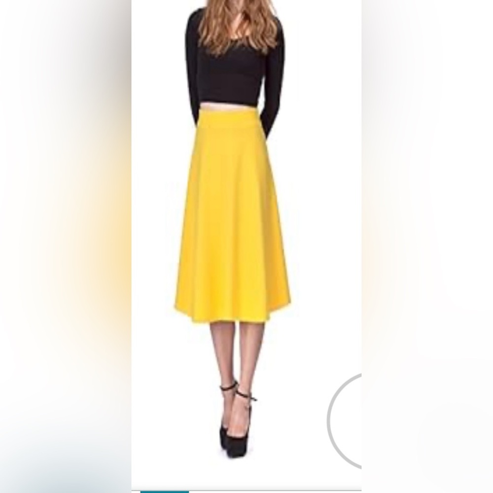 Yellow Midi Skirt cotton skirt Everyday High
Waist A-line - New, never worn.